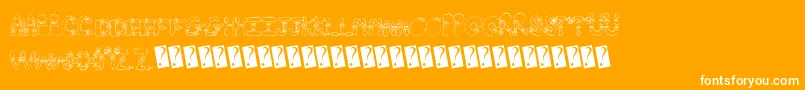 Hairbows Font – White Fonts on Orange Background