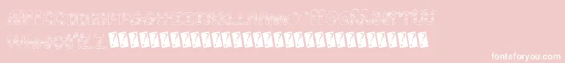 Hairbows-Schriftart – Weiße Schriften auf rosa Hintergrund