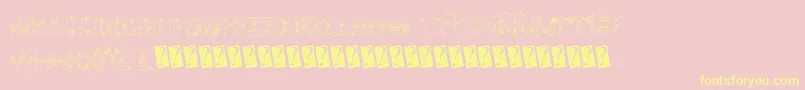 Hairbows Font – Yellow Fonts on Pink Background