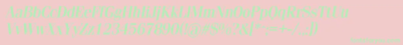 SimeizdemicItalic Font – Green Fonts on Pink Background