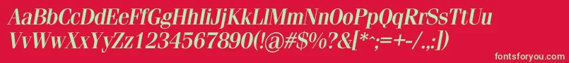 SimeizdemicItalic Font – Green Fonts on Red Background