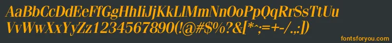 SimeizdemicItalic Font – Orange Fonts on Black Background