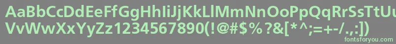 Agforeignermediumc-fontti – vihreät fontit harmaalla taustalla