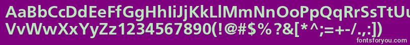 Agforeignermediumc Font – Green Fonts on Purple Background