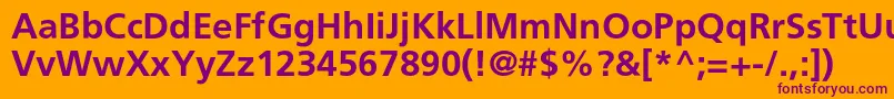 Agforeignermediumc Font – Purple Fonts on Orange Background