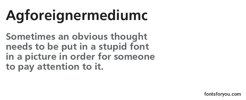 Review of the Agforeignermediumc Font