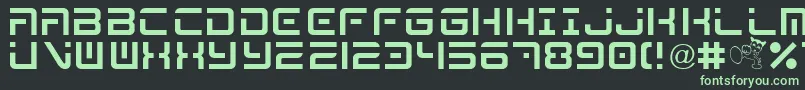 Mega Font – Green Fonts on Black Background
