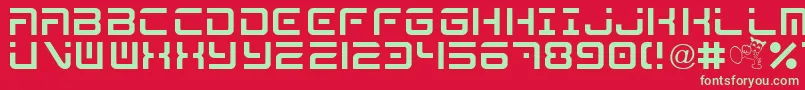 Mega Font – Green Fonts on Red Background