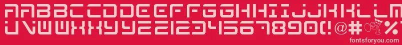 Mega Font – Pink Fonts on Red Background