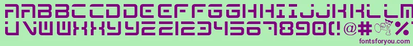 Mega Font – Purple Fonts on Green Background