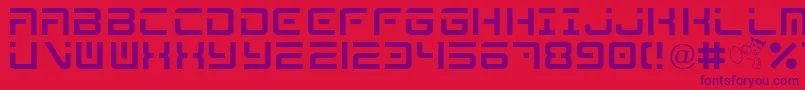 Mega Font – Purple Fonts on Red Background