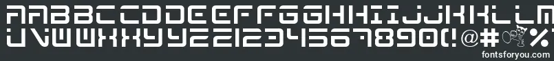 Mega Font – White Fonts on Black Background
