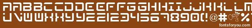 フォントMega – 茶色の背景に白い文字