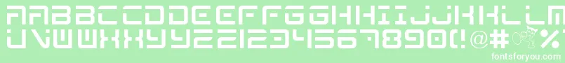 フォントMega – 緑の背景に白い文字