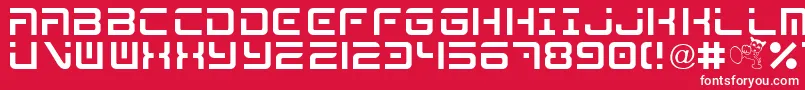 Mega Font – White Fonts on Red Background