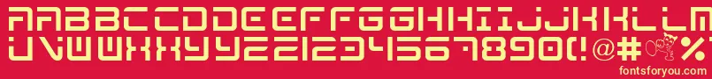 Mega Font – Yellow Fonts on Red Background