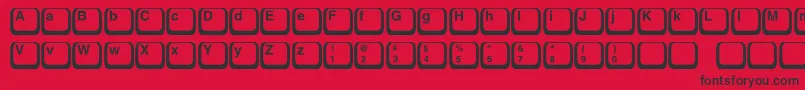 Keyboard1c Font – Black Fonts on Red Background