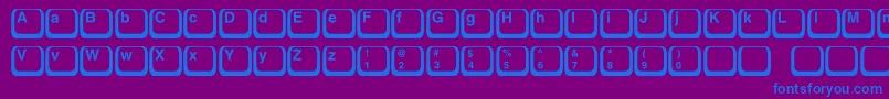 Keyboard1c Font – Blue Fonts on Purple Background