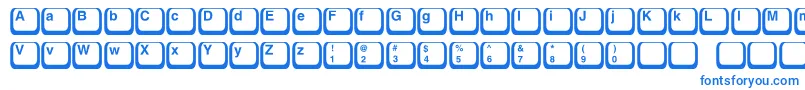 Czcionka Keyboard1c – niebieskie czcionki
