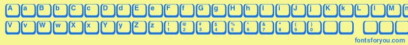 En savoir plus sur la police Keyboard1c Police Keyboard1c – polices bleues sur fond jaune