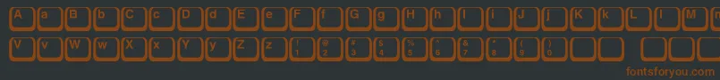 Keyboard1c Font – Brown Fonts on Black Background