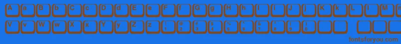 Keyboard1c Font – Brown Fonts on Blue Background