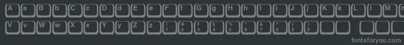 Keyboard1c Font – Gray Fonts on Black Background