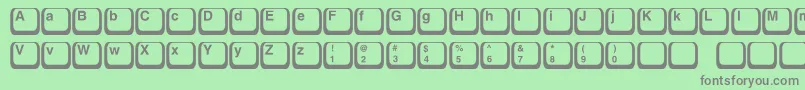 Fonte Keyboard1c – fontes cinzas em um fundo verde