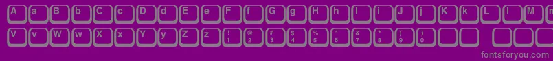Keyboard1c Font – Gray Fonts on Purple Background