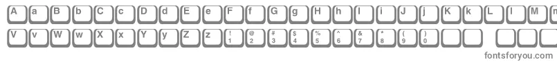 Czcionka Keyboard1c – szare czcionki na białym tle