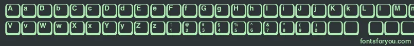Keyboard1c-Schriftart – Grüne Schriften auf schwarzem Hintergrund