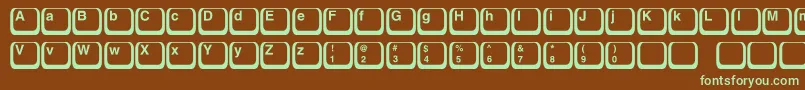 fuente Keyboard1c – Fuentes Verdes Sobre Fondo Marrón