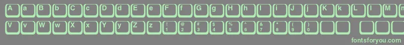 fuente Keyboard1c – Fuentes Verdes Sobre Fondo Gris