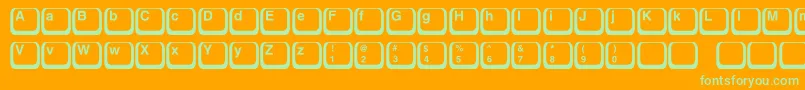 Keyboard1c Font – Green Fonts on Orange Background