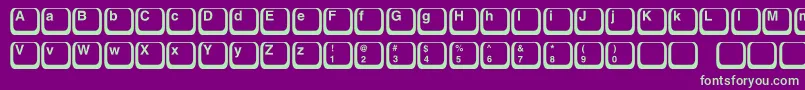 Keyboard1c-Schriftart – Grüne Schriften auf violettem Hintergrund