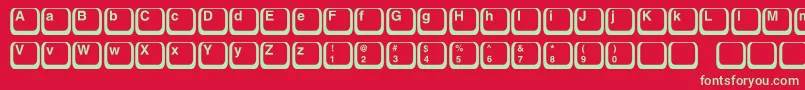 Keyboard1c Font – Green Fonts on Red Background