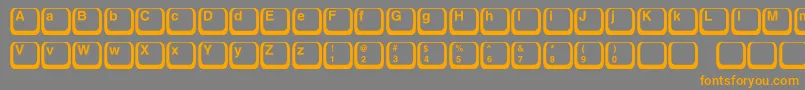 Keyboard1c Font – Orange Fonts on Gray Background