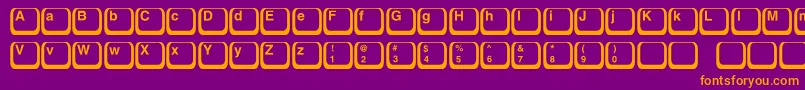 Fonte Keyboard1c – fontes laranjas em um fundo violeta