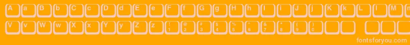 Шрифт Keyboard1c – розовые шрифты на оранжевом фоне