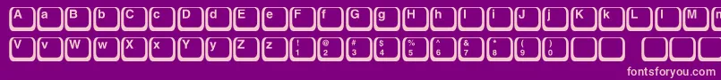 Keyboard1c Font – Pink Fonts on Purple Background