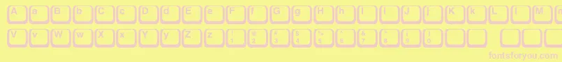 Fonte Keyboard1c – fontes rosa em um fundo amarelo