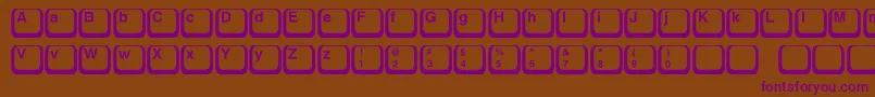 フォントKeyboard1c – 紫色のフォント、茶色の背景