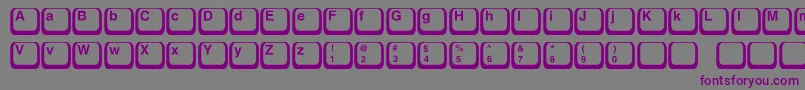 Police Keyboard1c – polices violettes sur fond gris