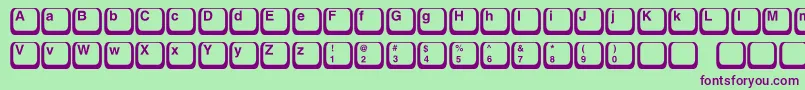 Шрифт Keyboard1c – фиолетовые шрифты на зелёном фоне