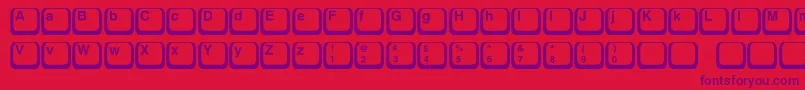 Keyboard1c Font – Purple Fonts on Red Background