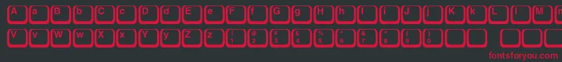 Keyboard1c Font – Red Fonts on Black Background
