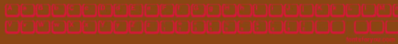 Keyboard1c-Schriftart – Rote Schriften auf braunem Hintergrund