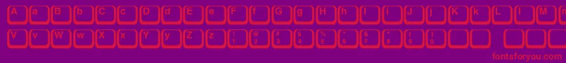 Czcionka Keyboard1c – czerwone czcionki na fioletowym tle