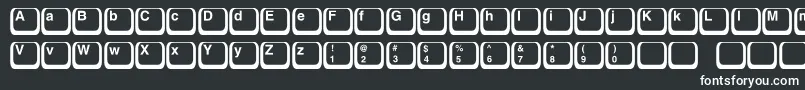 Шрифт Keyboard1c – белые шрифты на чёрном фоне