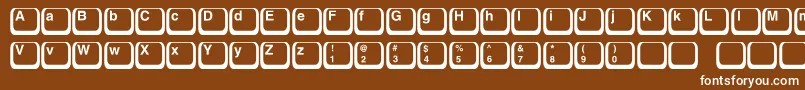 Keyboard1c Font – White Fonts on Brown Background